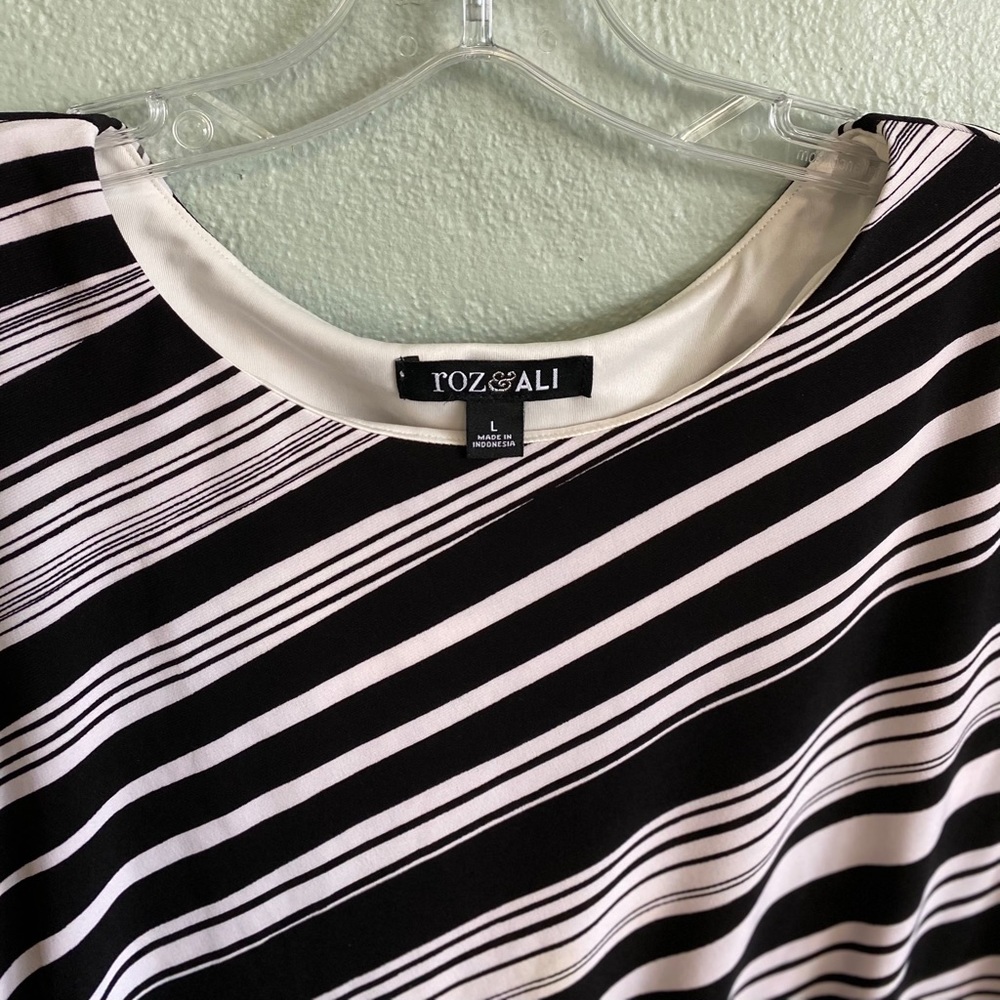 Fox & Ali black and white striped dress